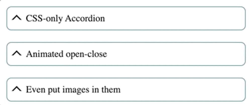 Building an Accordion with only CSS