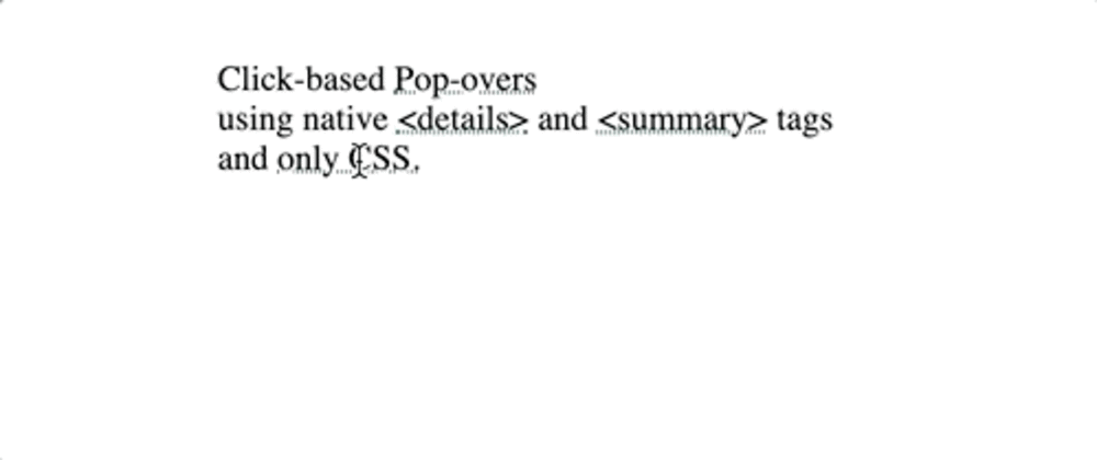 Building a Popover with only CSS
